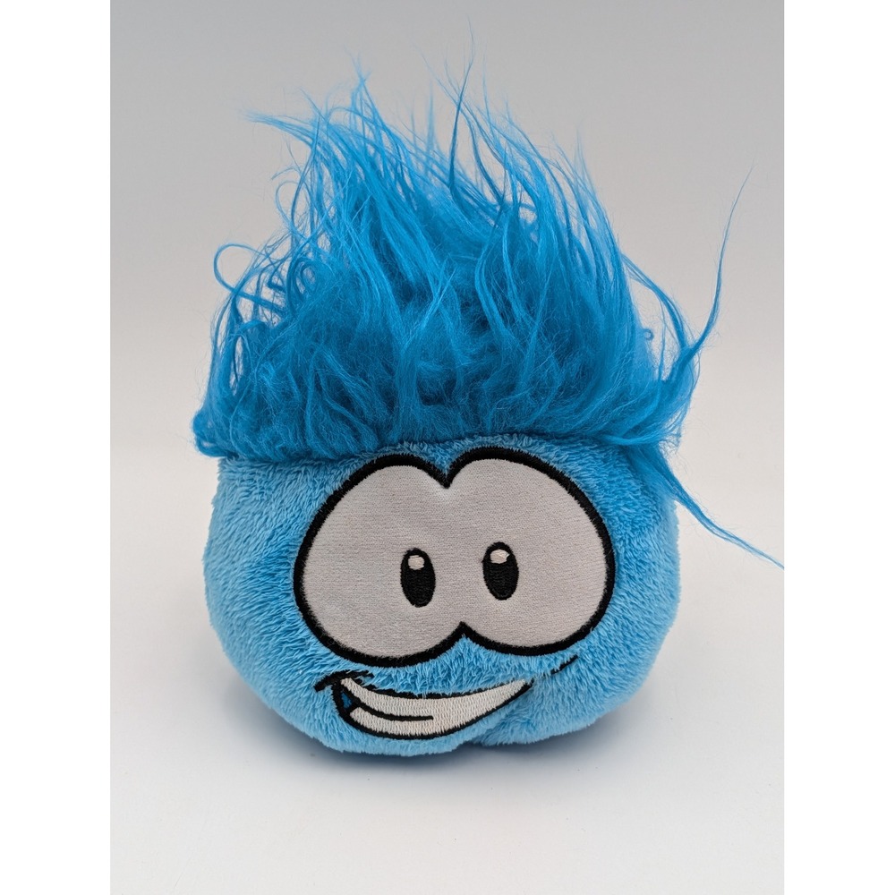 Disney Club Penguin Plush Blue Puffle Round Embroidered Small 4 Inch Stuffed